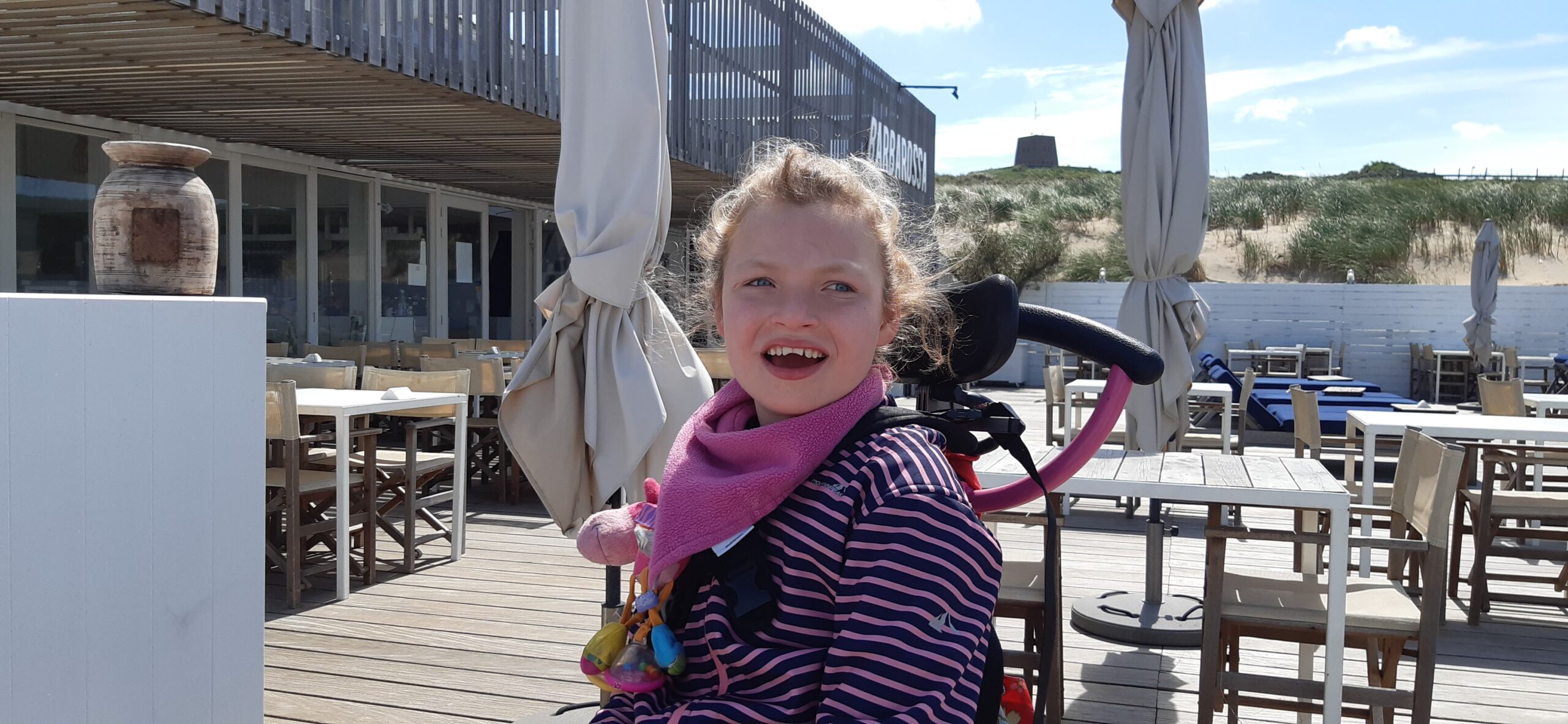 Marilotte op het strand